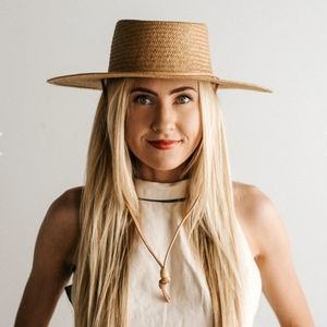 AIDEN STRAW PORK PIE - NATURAL